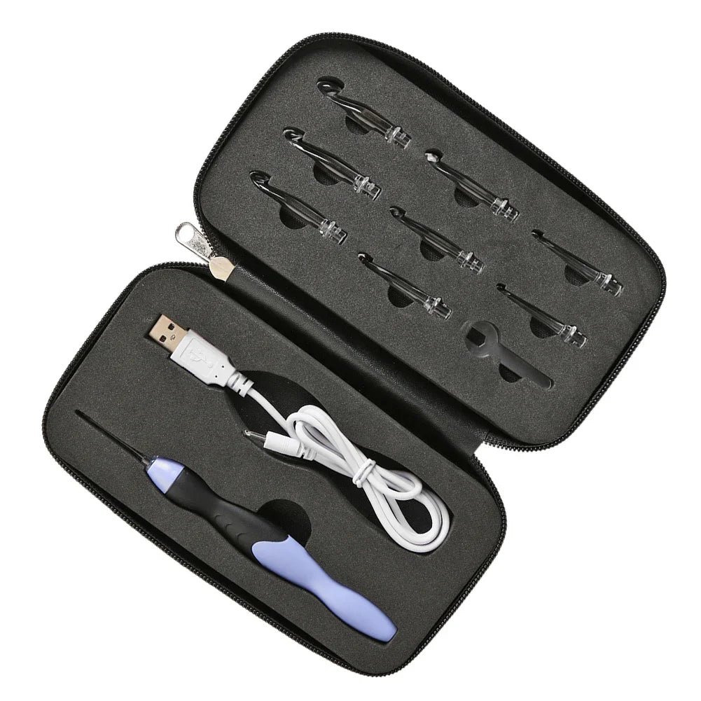 USB Light Up Crochet Hooks, Knitting Needles