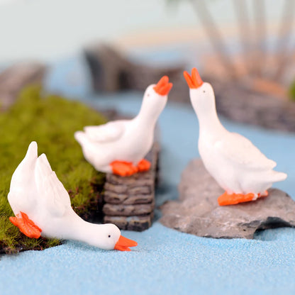3Pcs Miniature Goosey DIY Landscape Garden