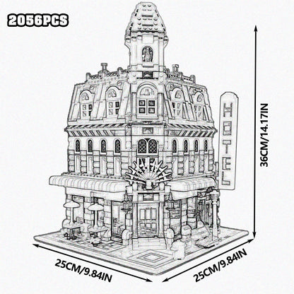 Downtown Street View House Model Building Blocks