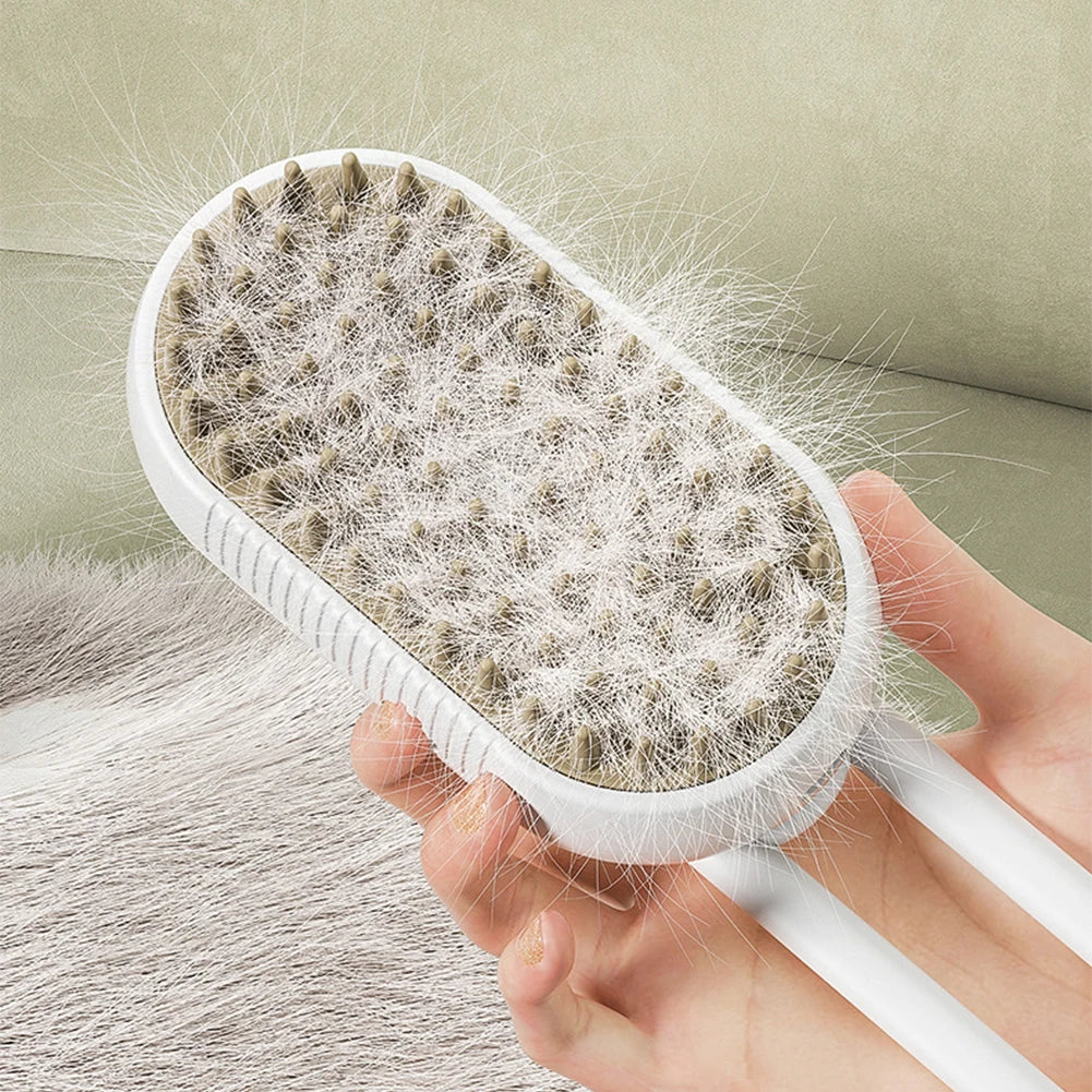 Steamy Dog Brush 3 in 1 Electric Spray Massage