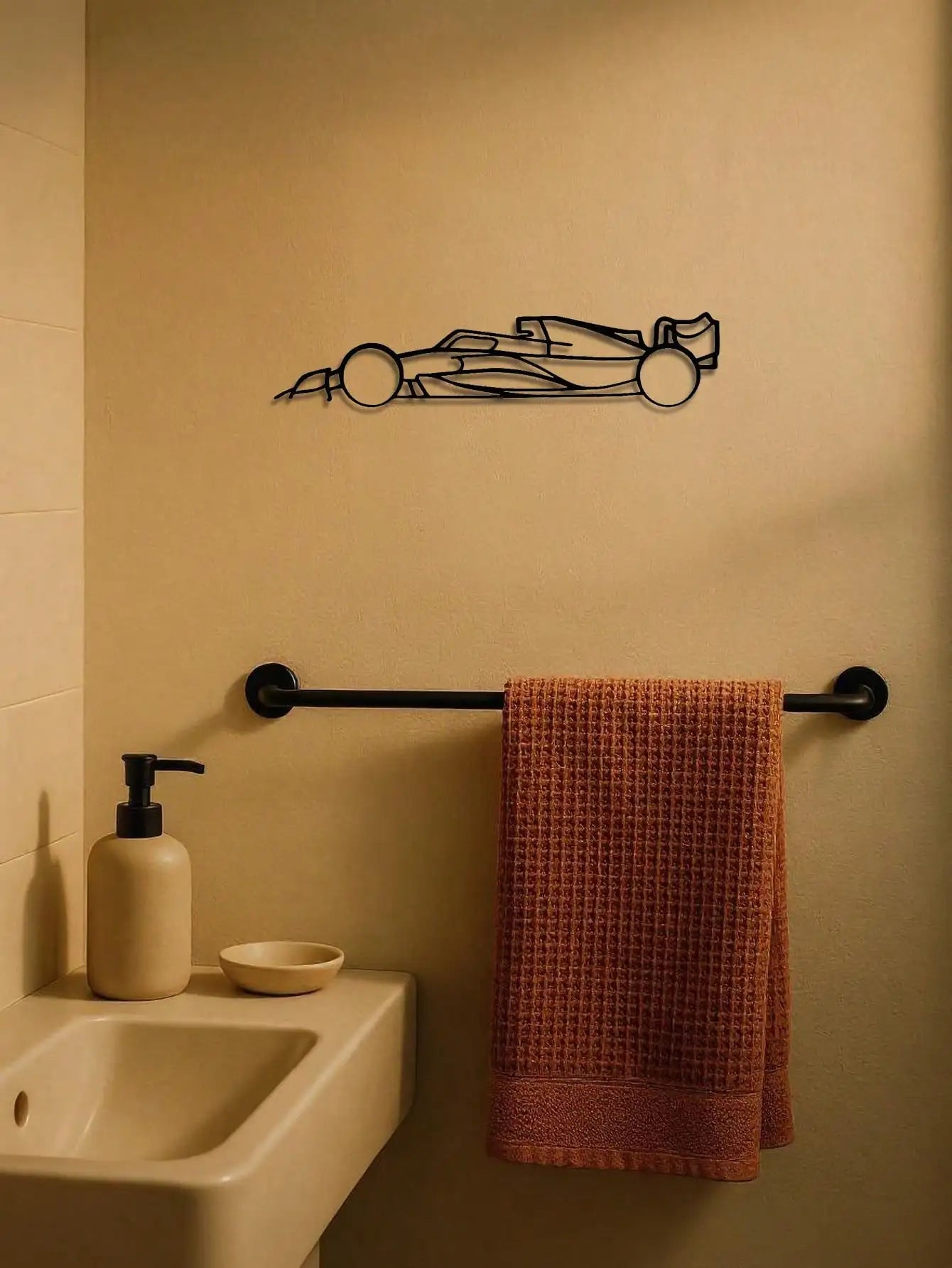 Automotive Decor Metal Racing Car Wall Art