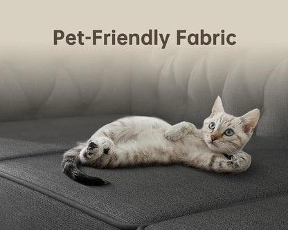 Pet-friendly 60" tufted loveseat sofa kid tested