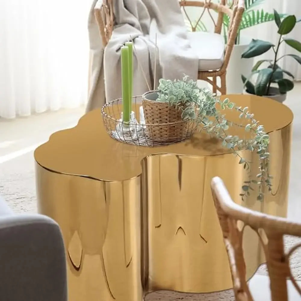 Modern Stainless Steel Cloud Design Coffee Table