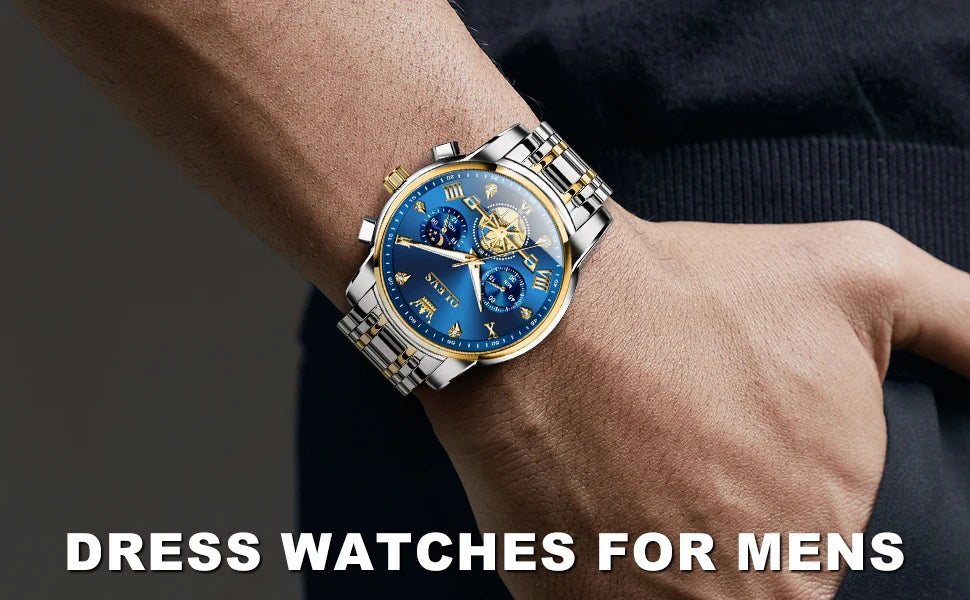 Quartz Watch for Men Flywheel Skeleton Chronograph