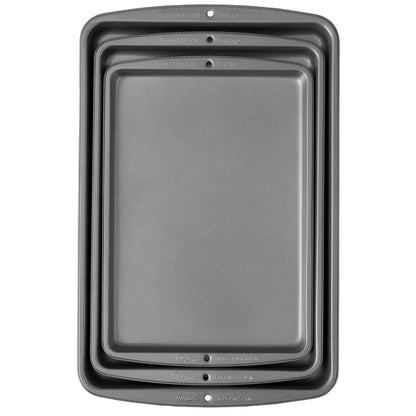 Non-Stick Cookie Sheet Pan Bakeware Set 3-Piece