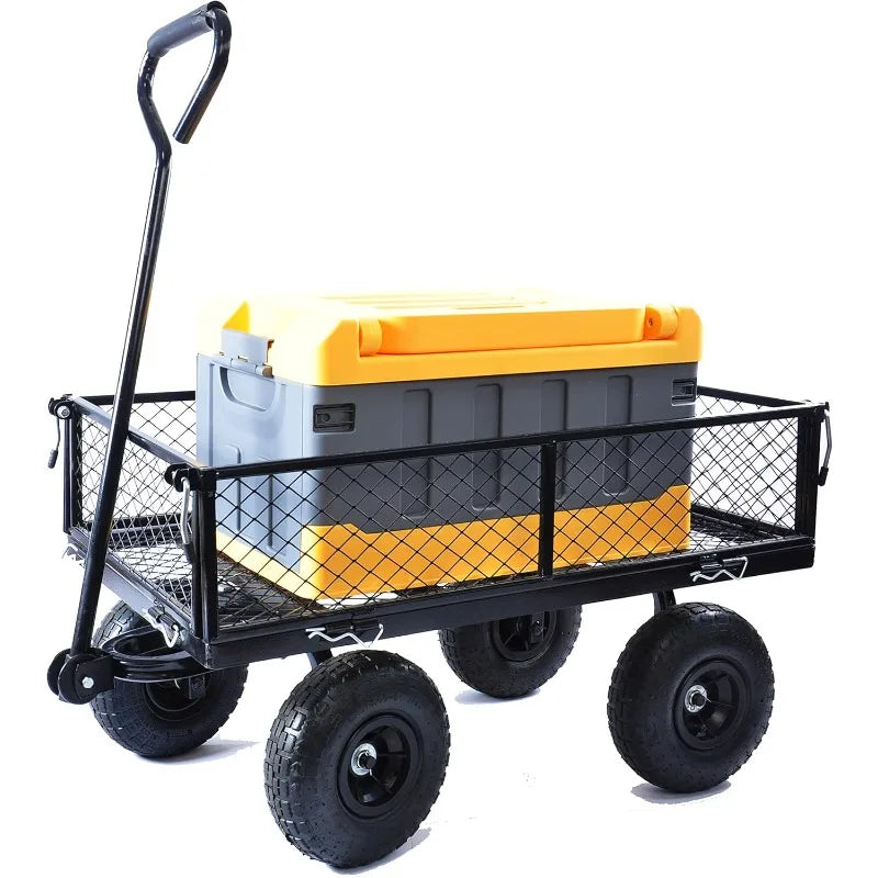 Steel Utility Cart Detachable mesh Side Plates