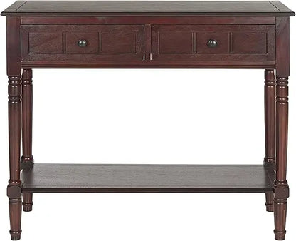 2-drawer Dark Cherry Console Table