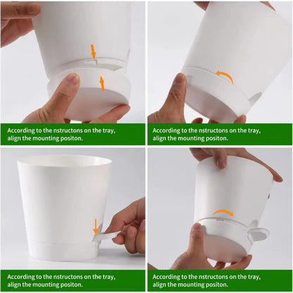 5" Planters High Drainage with Reservoir