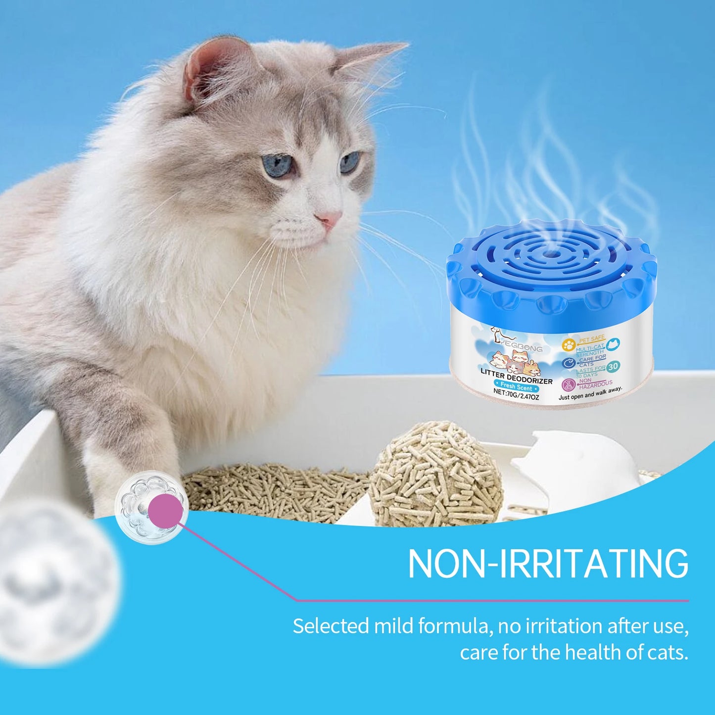 70g Cat Litter Box Deodorizer Freshing Scent
