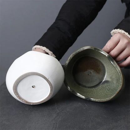 Ceramic Flower Pot Green Plant Pot Succulent