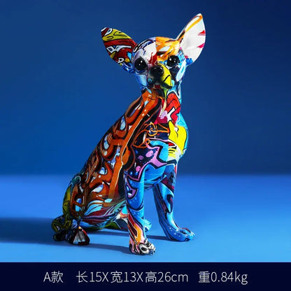 Creative Dog Painted Graffiti Living Room Color