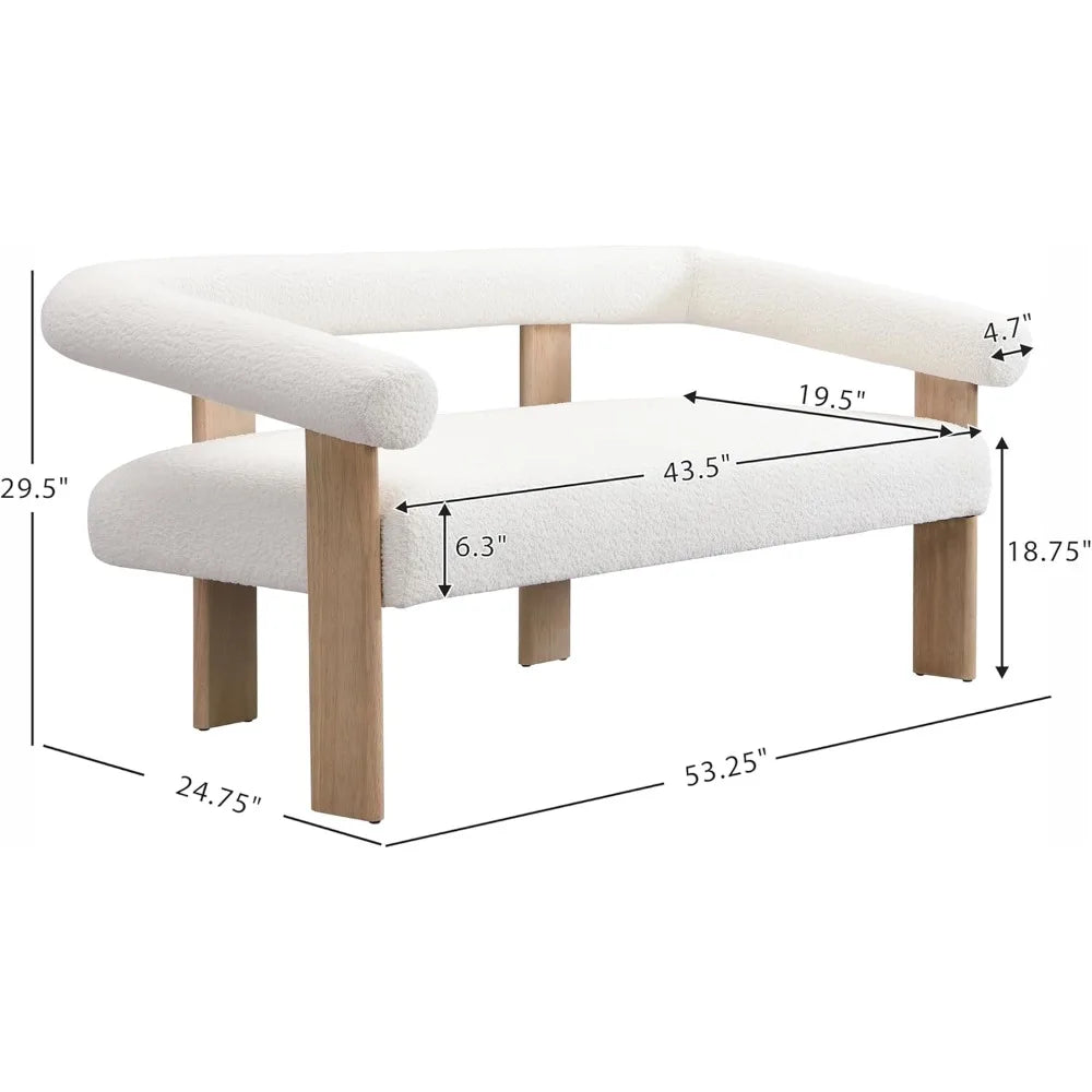 Living Room Loveseat, Modern Fabric, Upholstered