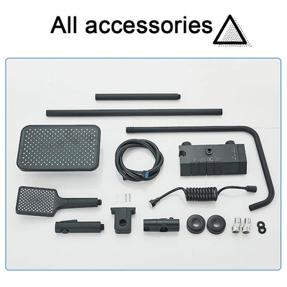 Black Smart Digital Display Shower Faucet Set