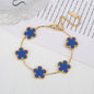 Luxury Stainless Steel Adjustable Five Flower Bracelet