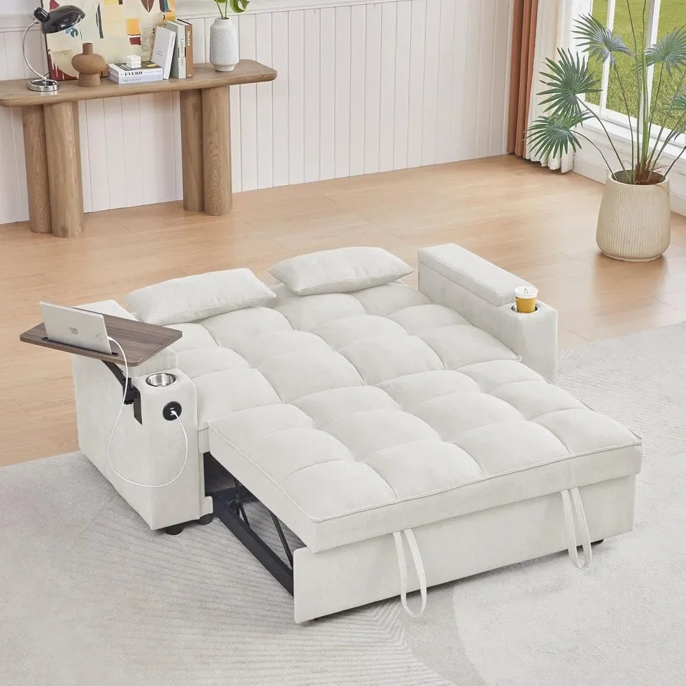 65" Convertible sleeper sofa bed pull-out