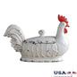 Creative Rooster Storage Container Stoneware with Lid