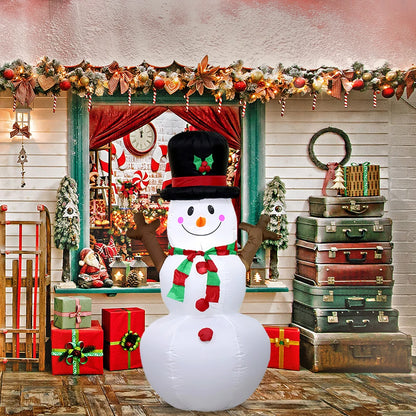 Inflatable Illuminated Snowman Ornament with LED Light