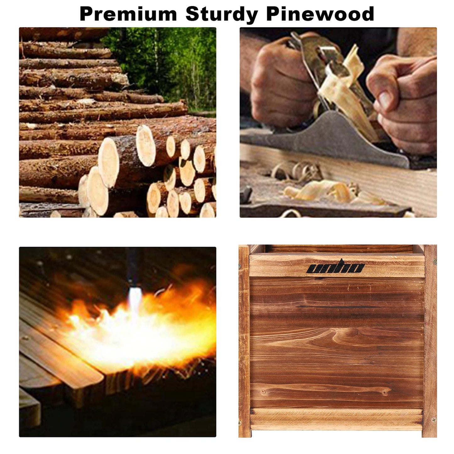 Wooden Raised Flower Bed Indoor Outdoor