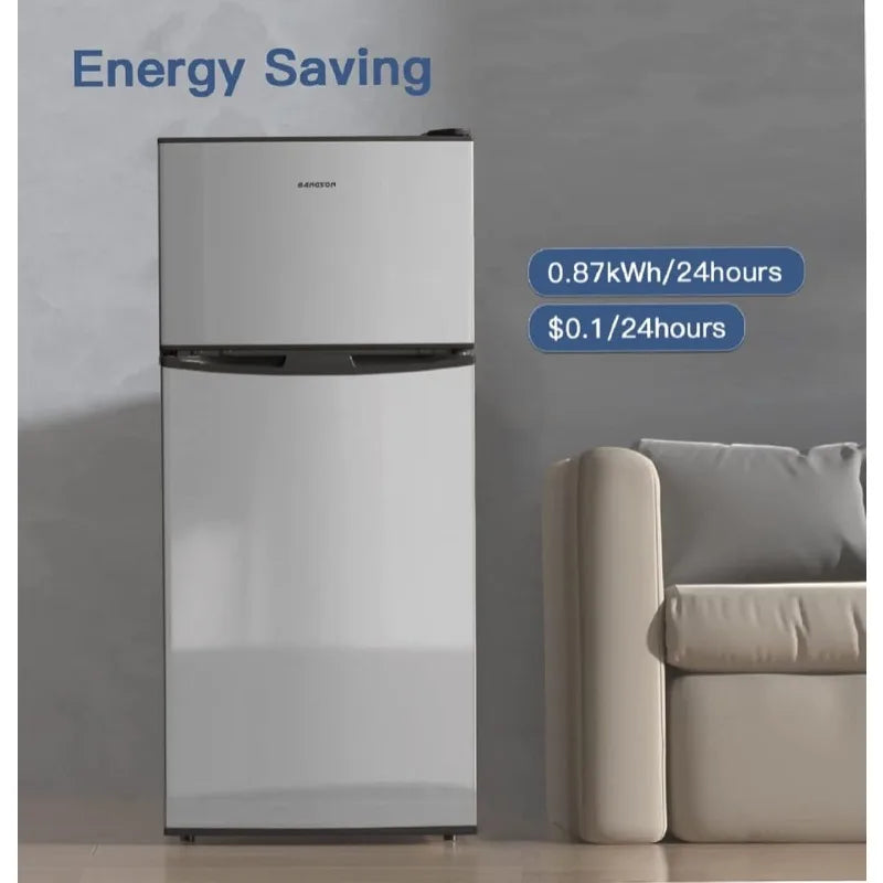 Small Refrigerator with Top Freezer Two Doors