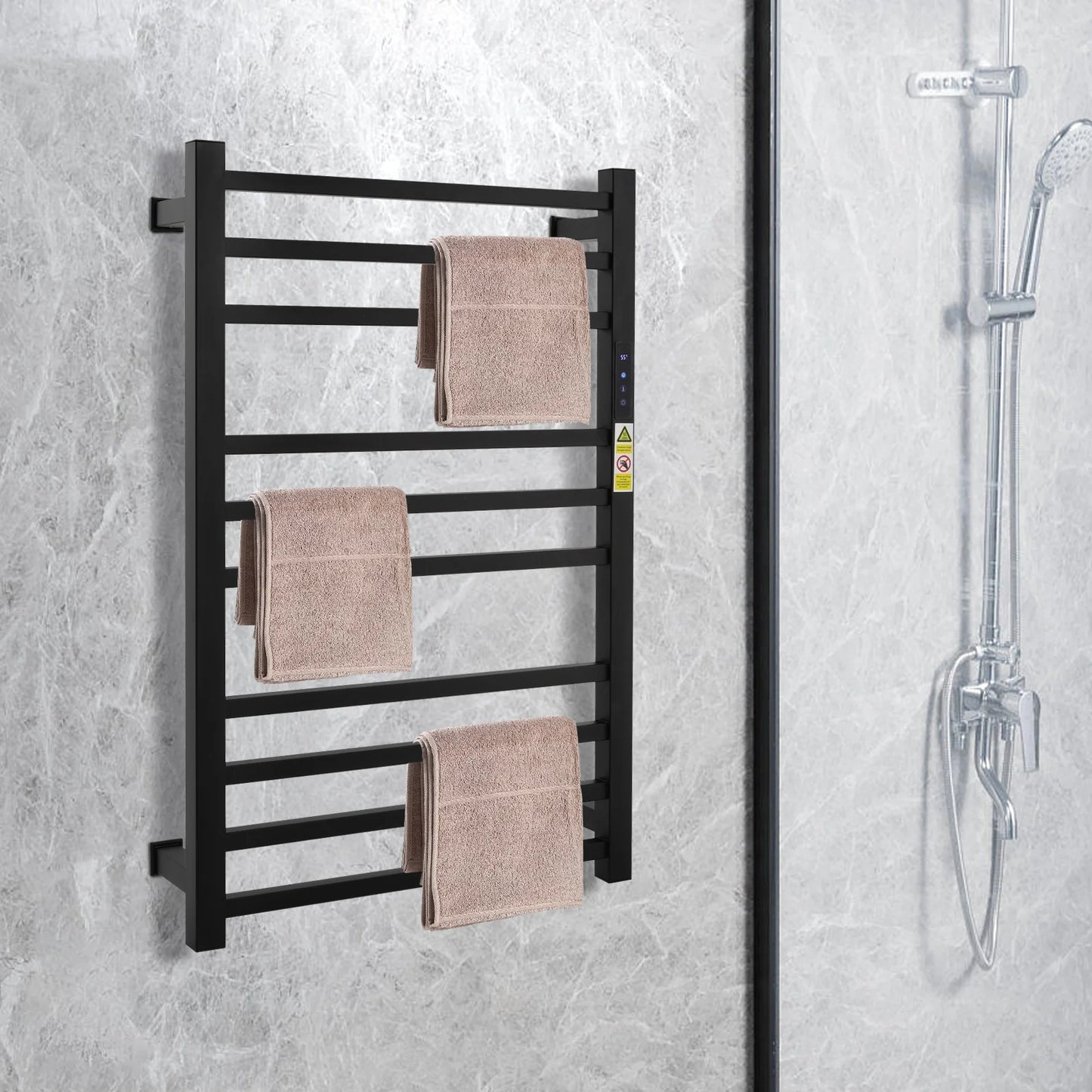 10-Rod Wall-Mounted Electric Towel Rack