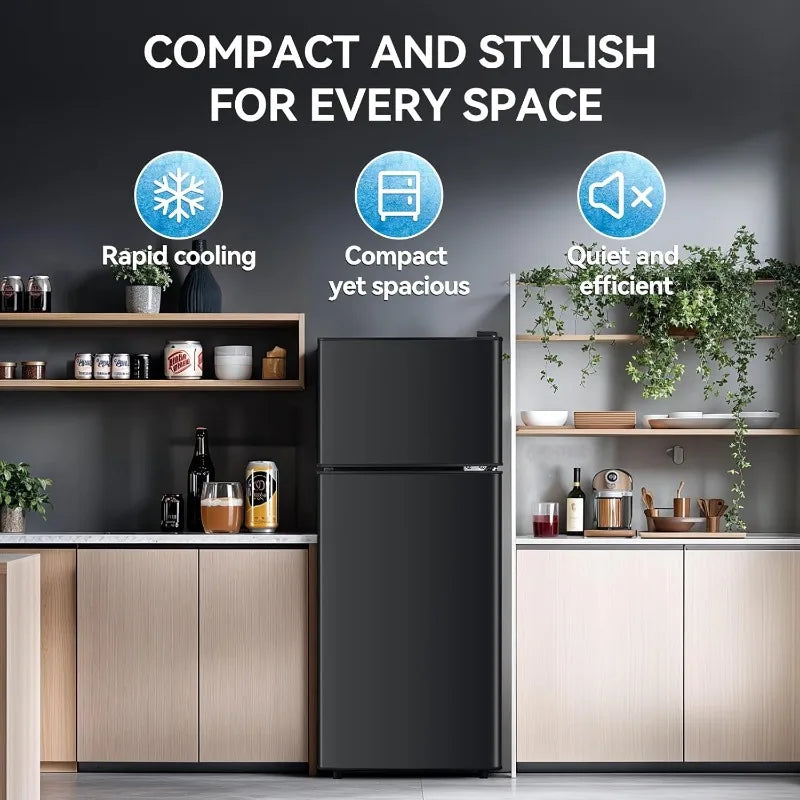 3.6 Cu. Fridge\Freezer Adjustable Glass Shelves