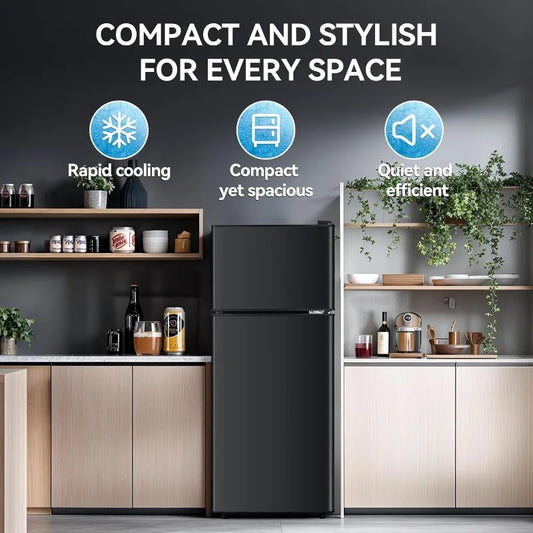 3.6 Cu. Fridge\Freezer Adjustable Glass Shelves