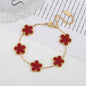 Luxury Stainless Steel Adjustable Five Flower Bracelet
