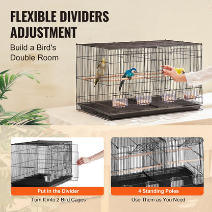 30" Flight Bird Cage - Stackable & Divided - Small