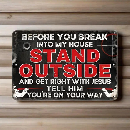 Wall Art Classic Humor Decor No Trespassing