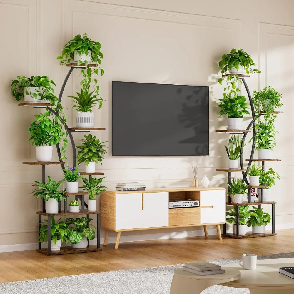 Plant Stand Indoor with Multiple Grow Lights