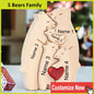 Personalized Custom Bear Family Wooden Puzzle Figurines