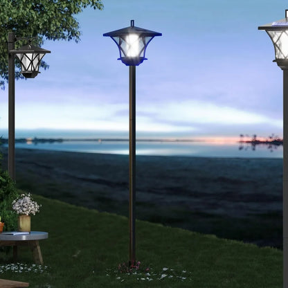 Outdoor Solar Lamp Post Lighting, Aluminum