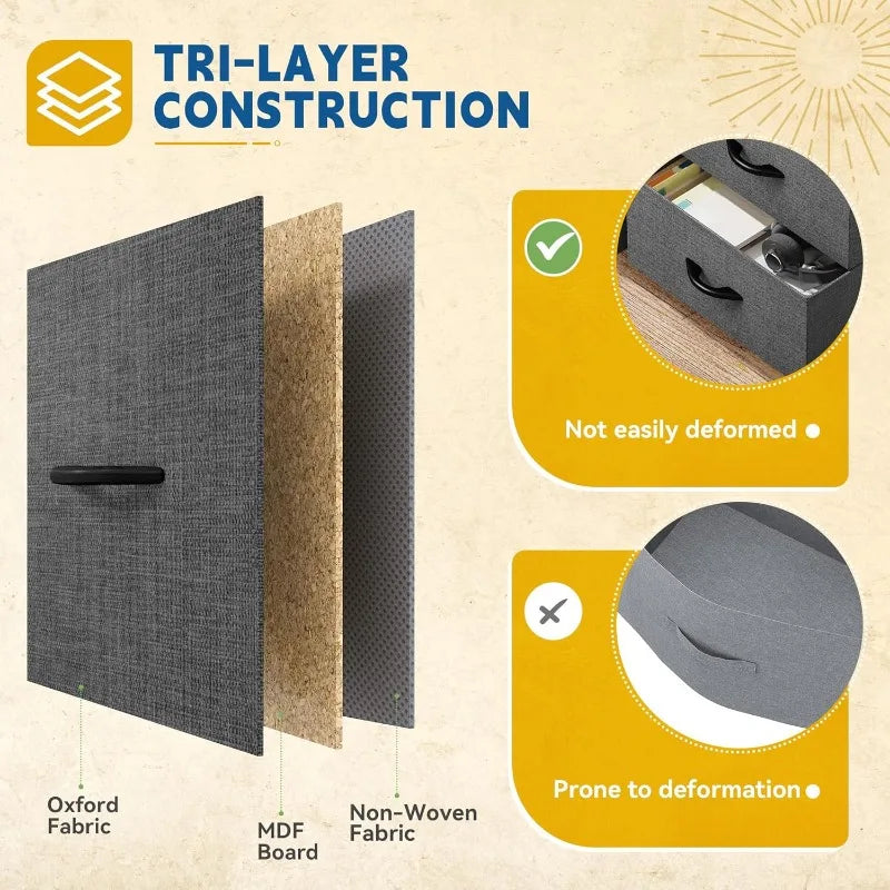 4 Drawers Fabric Storage Tower Organizer Unit