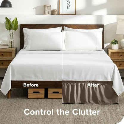 King Size Wrap Around Adjustable Bed Skirt