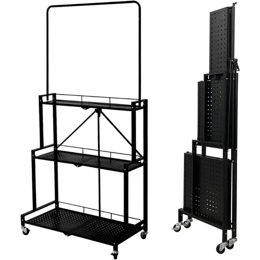 Foldable 4-Tier Plant Stand Hanging Plant Shelf