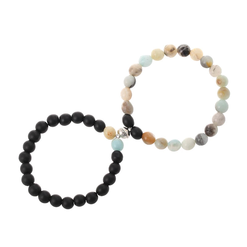 Natural Stone Lover's Bracelet Magnet Clasp