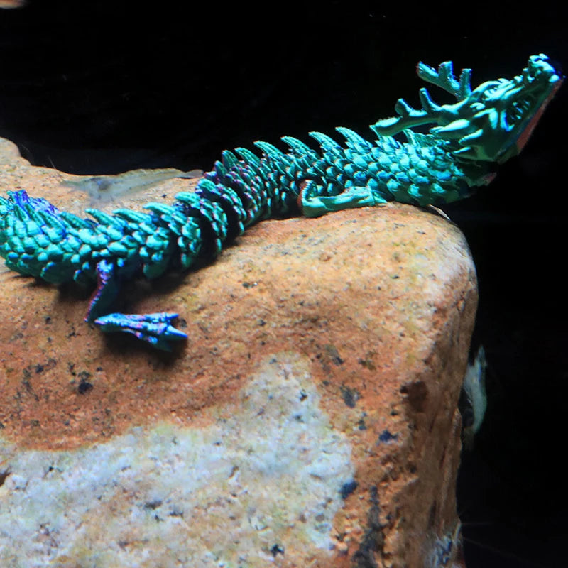 Laser Holographic 3D Printed Dragon Aquarium Decoration