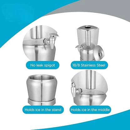 3 Gallon Stainless Steel Beverage Dispenser with Spigot