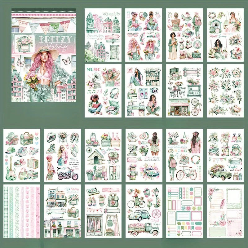 120 Sheets Sticker Books, DIY Craft Supplies