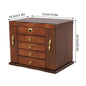 Combo Lock Wooden Jewelry Box with Mirror