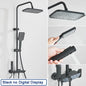 Black Smart Digital Display Shower Faucet Set