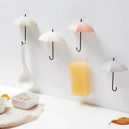 Cute Umbrella Shaped Hooks No-Punch Wall Hooks