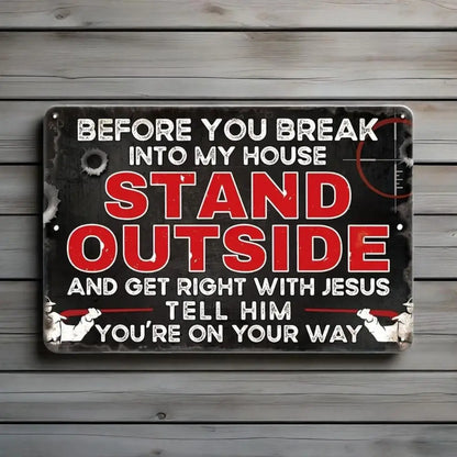 Wall Art Classic Humor Decor No Trespassing