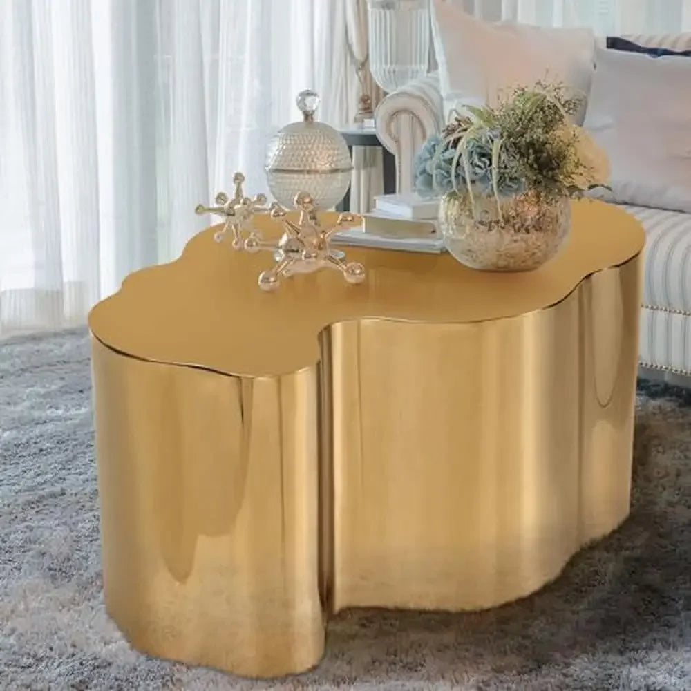 Modern Stainless Steel Cloud Design Coffee Table