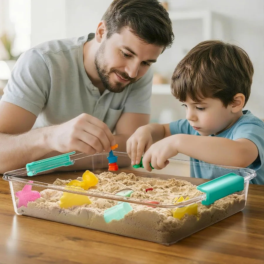 6 Qt Clear Plastic Storage Bins & Lids