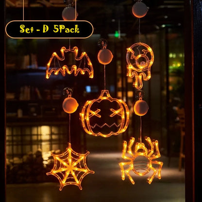 Halloween LED Sucker Lamp Window Hanging Decorations