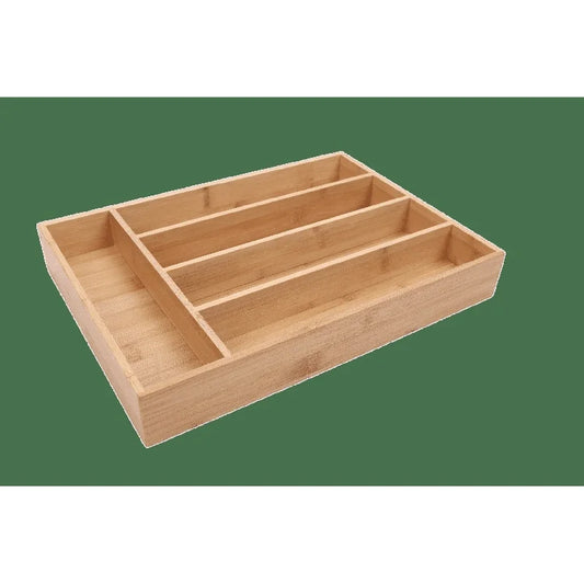 Natural Bamboo Silverware Organizer Drawer Divider