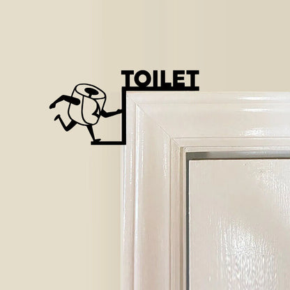 Humorous Toilet Paper Roll Metal Wall Art