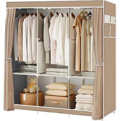 Portable Fabric Wardrobe Organizer Storage Rack