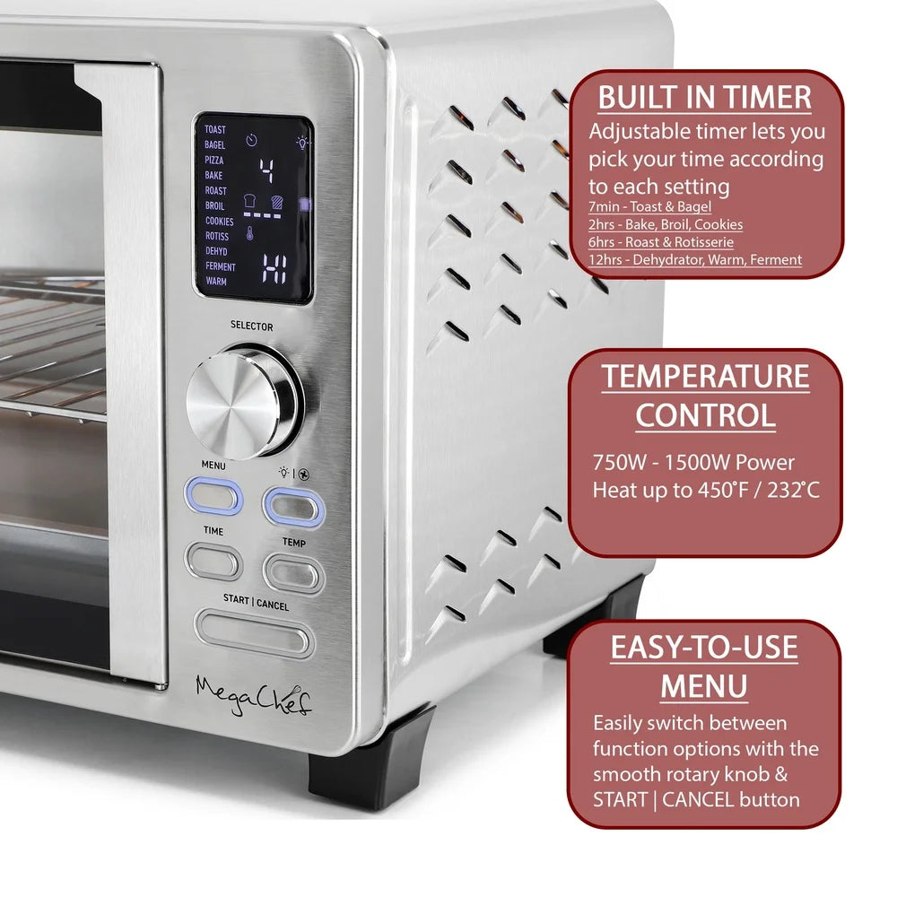 Digital Electric Oven French Door Multi-Function Rotisserie